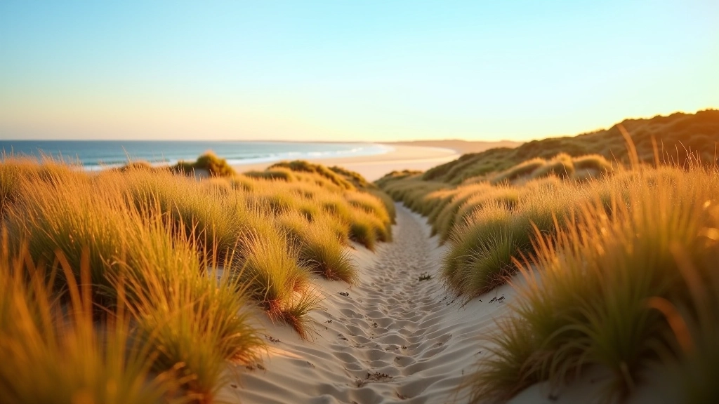 Beautiful dune landscape at Pape Nature Reserve with coastal paths
