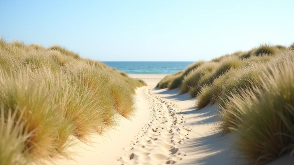 Coastal dune trail for leisurely walking